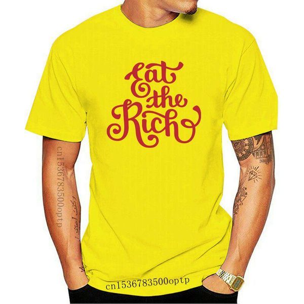 

men's t-shirts eat the rich t shirt, White;black