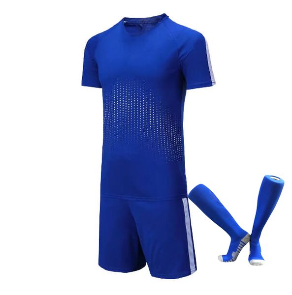

profession football survetement sets custom soccer jerseys shorts socks priting logo sponsor name number for team unifoms men's blue sp