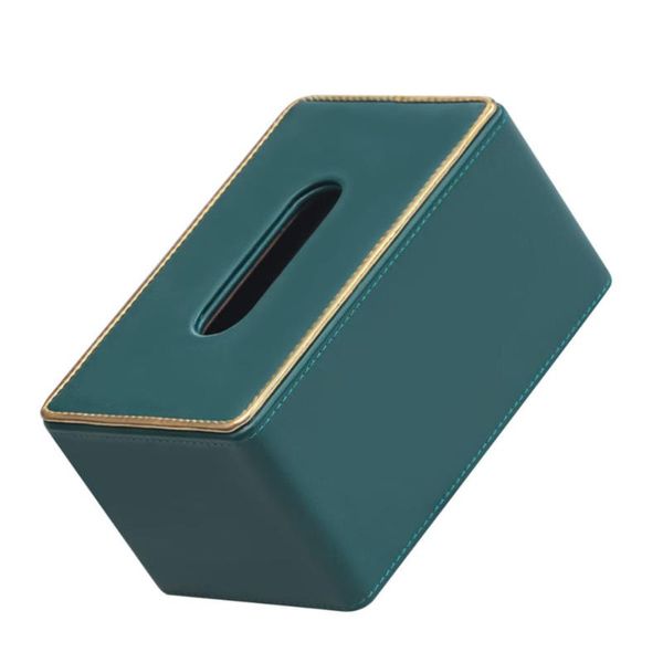 

tissue boxes & napkins 1pc box multi-purpose holder leather paper towel (green)
