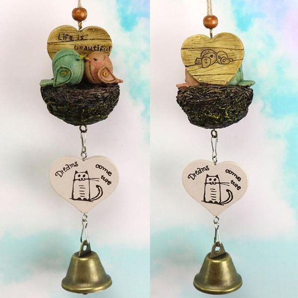 

cartoon wind chime kid home decoration cute girl room bell pendant birthday gift resin animal chimes decorative objects & figurines
