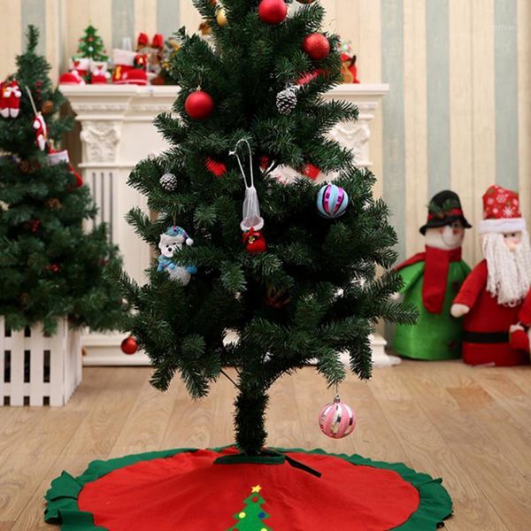 

christmas decorations 1pc tree skirt accessory bottom cover for floor home party