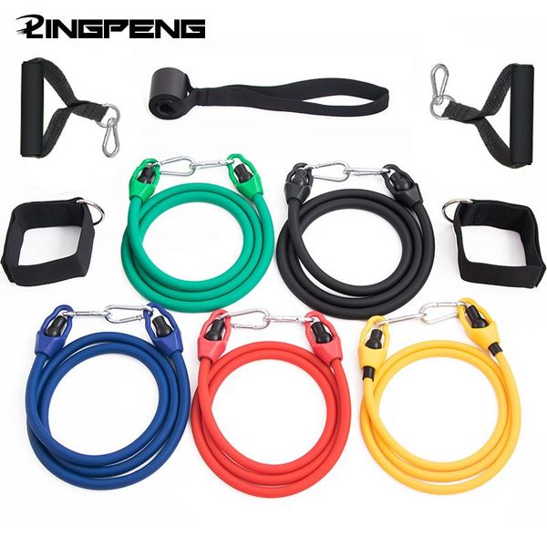 

resistance bands band set with upgraded buckles handles door anchors leg ankle straps for training home exercise yoga