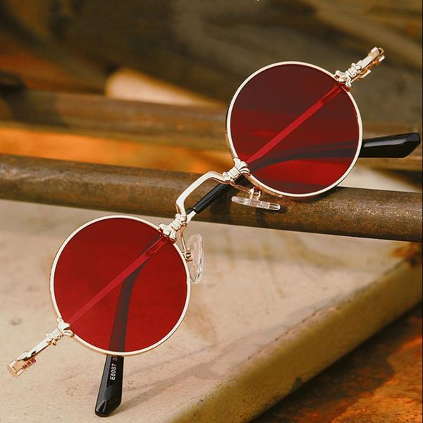 

small frame round designer sunglasses for women luxury vintage elegant eyeglasses black alloy shades uv400 trend fashion, White;black