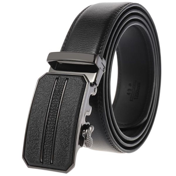 

belts male designer automatic buckle cowhide leather men's belt luxury men ceinture homme ly236-3274-1, Black;brown