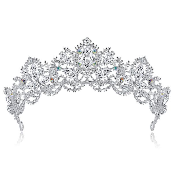 

bridal wedding dinner crown diamond hair ornament bridal, Slivery;golden