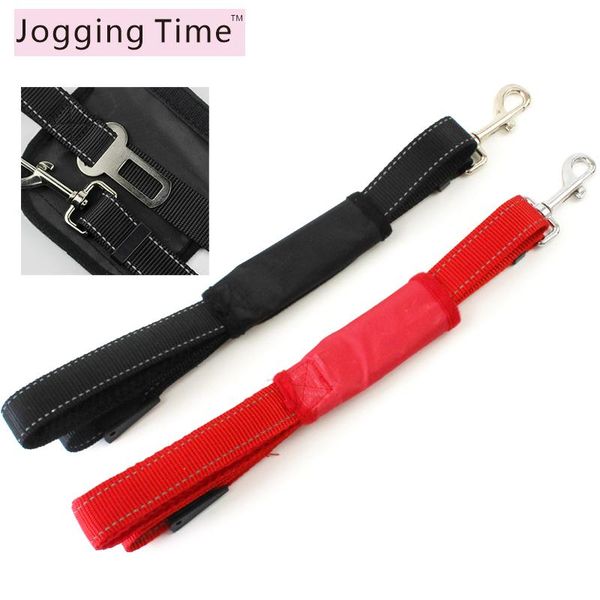 

dog collars & leashes nylon adjustable car safely seat belt pet leash dogs collar with vehicle seatbelt black and red color