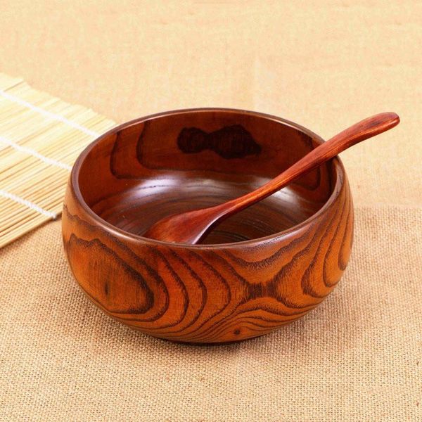 

wood soup bowl fashion natural healthy wooden rice fruit dish bowls