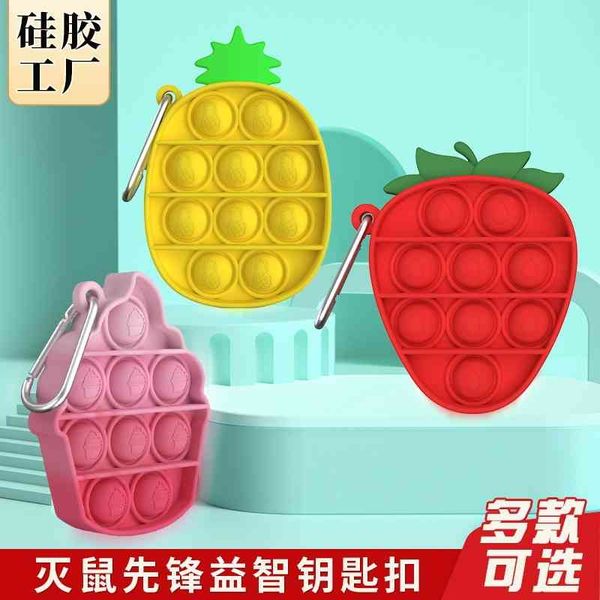 

deratization pioneer pendant finger pressing decompression desktoy silicone mini keychain