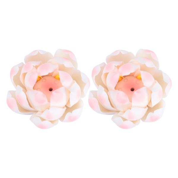

fragrance lamps 2pcs lotus incense burner ceramic aroma furnace ornament