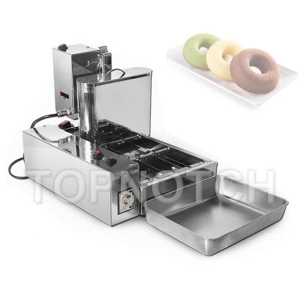 Ticari Elektrik 4 Sıralar Otomatik Donuts Makinesi Mini Donut Fritöz Maker