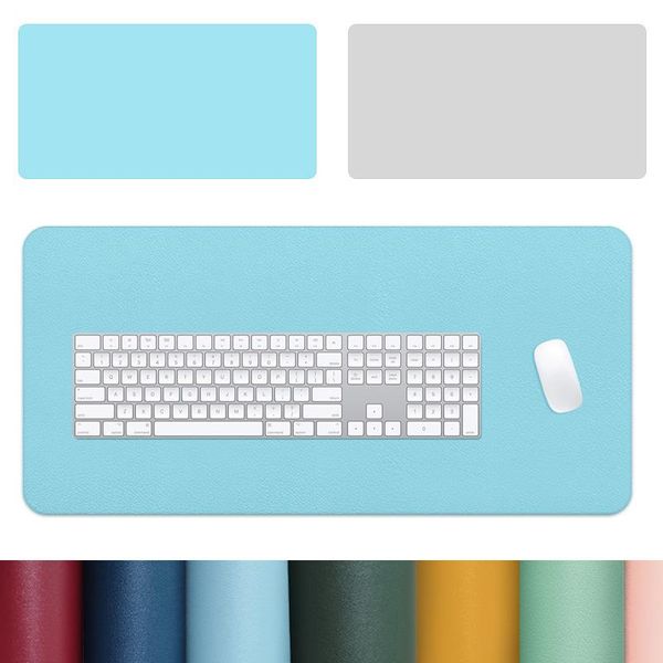 

mouse pads & wrist rests dual side desk large pad 500x1000 400x900 300x600 pu leather mousepad waterproof table mat gaming keyboard