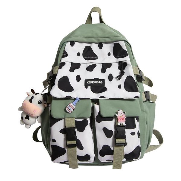 

backpack cow print nylon rugtas dames mochilas escolares para adolescentes grandes rugzak vrouwen green travel rucksack women
