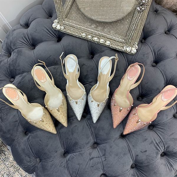 

2021 ladies luxury design sandals high heels comfortable banquet, Black