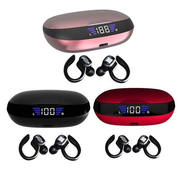 

wireless earphones earhook bluetooth 5.0 headsets led headphones waterproof earbuds power bank for phones &