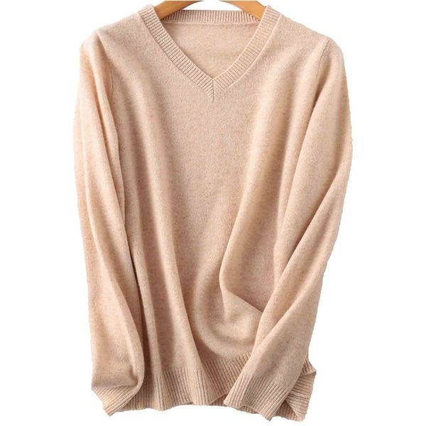 

100% merino wool women v-neck sweater autumn winter warm soft knitted pullover femme jumper women cashmere sweater 210805, White;black