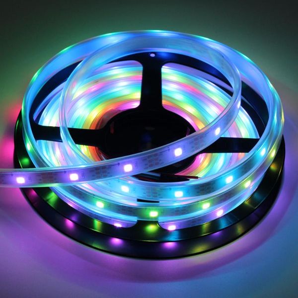 

5meters dc5v 30led/m ws2812b led strip 30ic/m smd led, ip67 waterproof strips