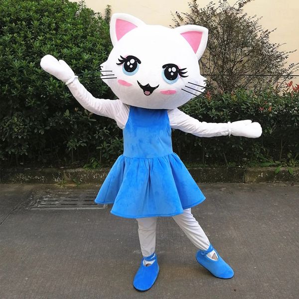 Performance Cute Cat Girls Costumi mascotte Vestito da festa operato da Natale Personaggio dei cartoni animati Vestito Vestito da adulto Taglia Carnevale Natale Pasqua Pubblicità a tema Abbigliamento