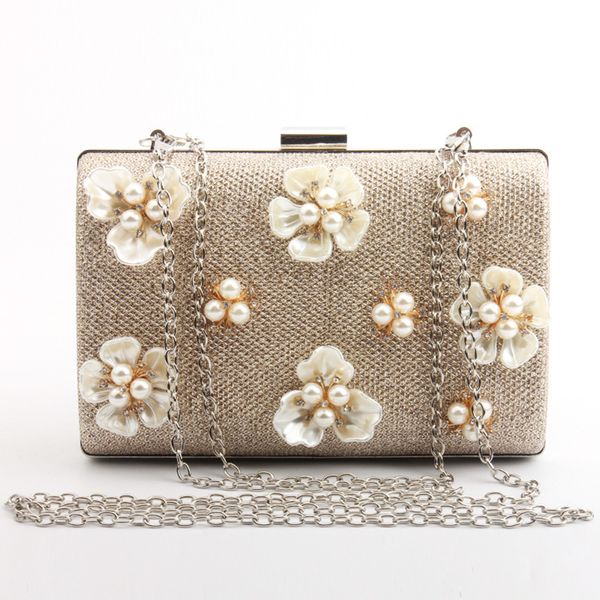 

fashion evening bag trend flower shining lady lovely atmosphere dinner chain women's