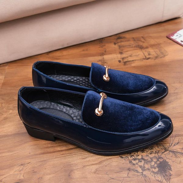 

dress shoes yeinshaars spring autumn men business round toe for wedding slip on party man luxury casual, Black