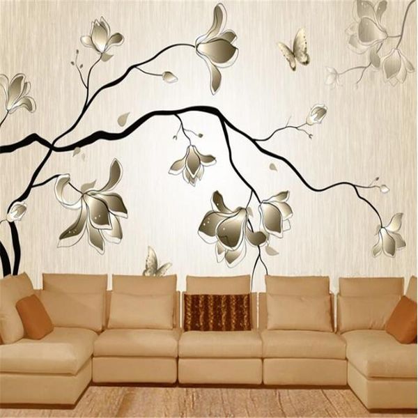 

wallpapers 3d wall paper for walls chinese style non-woven hand painted abstract mural living room decorative tv