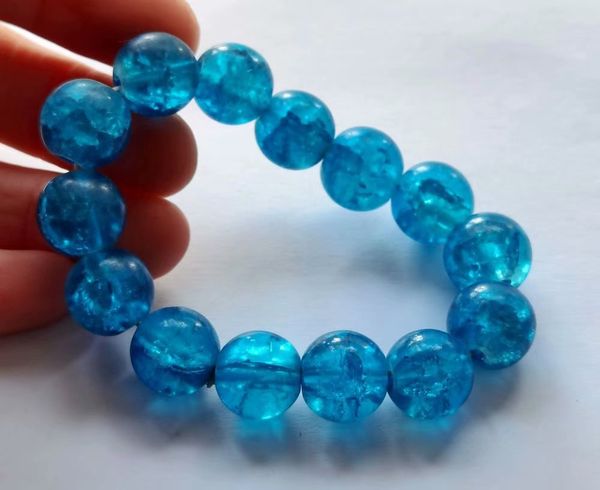 

12 pcs vogue glass beads handmade bracelet, Black