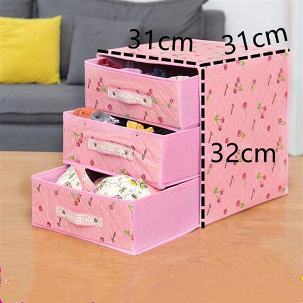 

storage drawers 3 layers underwear organizer box home dust-proof moisture-proof bra socks panties