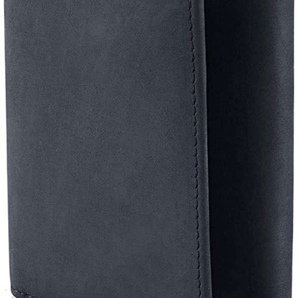 

the wallet factory short men's leather crazy horse skin wallets wallet gifts, Black