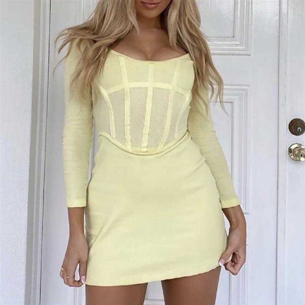

casual dresses solid color mini dress women's long sleeves bodycon dess low cut bag hip slim short for daily party club vestidos, Black;gray