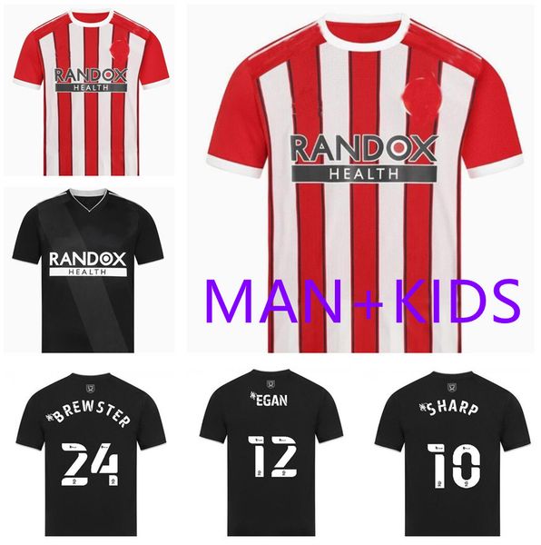 

man kids kit 21 22 sheffield soccer jerseys berge mousset united home away third 2021 2022 black mcburnie lundstram fleck football shirt nor, Black;yellow