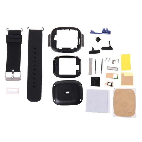 

watch bands repair kit silicone watchband case button metal screws diy replacement for q90 gps child smart phone position 50pf, Black;brown
