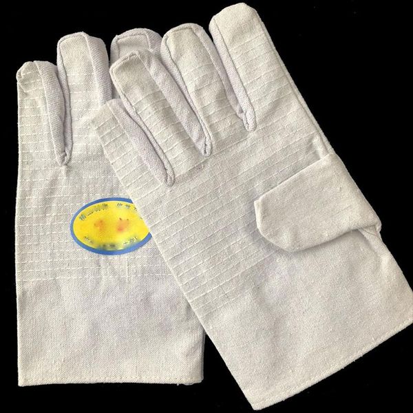 

disposable gloves canvas wear-resistant thick white armor welder double-layer garden household goods