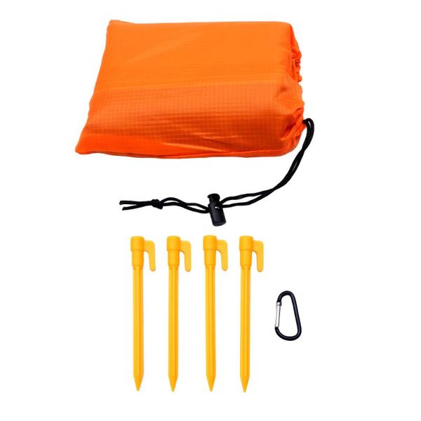 

outdoor pads waterproof picnic blanket beach mat camping ground (orange)