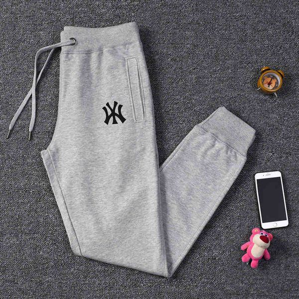 

casual pants sportswear women's summer thin 2021 spring and autumn loose legged white cotton, Black;white