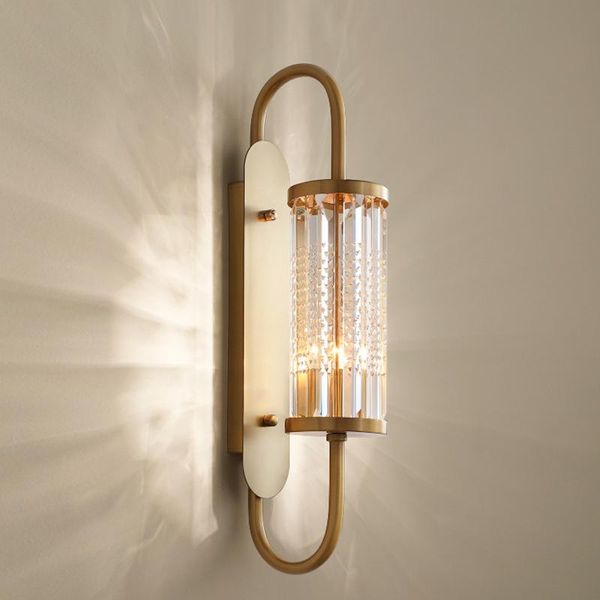 

wall lamps postmodern crystal light luxury living room lamp nordic minimalist bedroom bedside tv background aisle