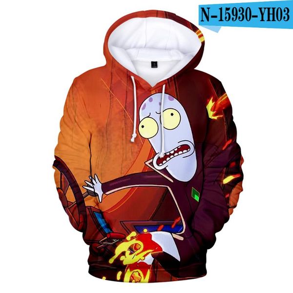 

men's hoodies & sweatshirts trendy opposites animation korvo terry yumyulack 3d men/women long sleeve hoodie casual pullover, Black