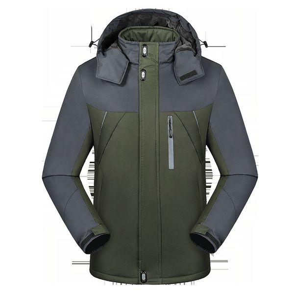 

winter plush thickened warm, windproof and waterproof assault jacket cotton padded, Black;brown