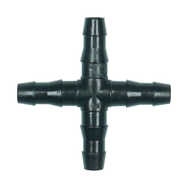 

1/4" hose 4-way cross barbed connectors garden plant flower vegetables drip irrigation watering tube coupling joint fittings equipments