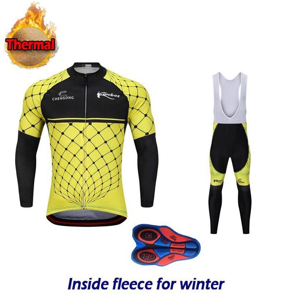 

racing sets winter thermal cycling jersey bicycle long shirts bike sports wear warm coat clothing sleeve motocross off road jacket tight top, Black;blue