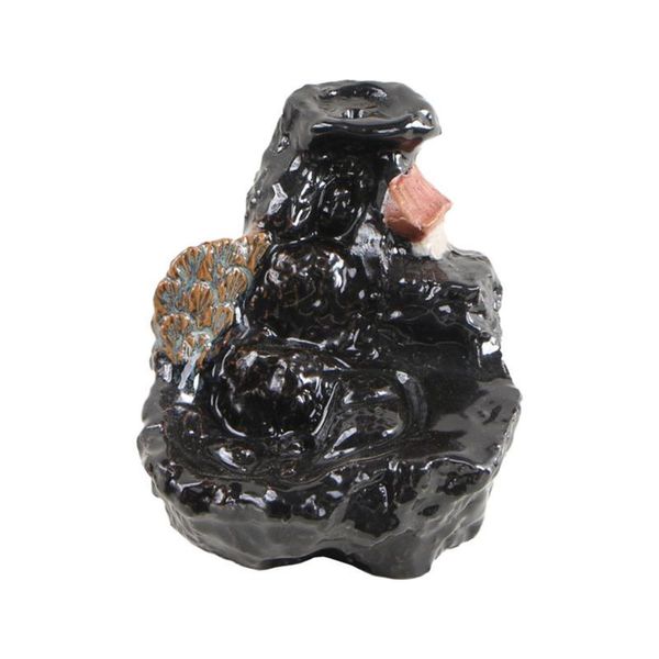 

fragrance lamps handmade porcelain retro ceramic backflow incense burner decoration home natural smoke tower cone suitable for stick
