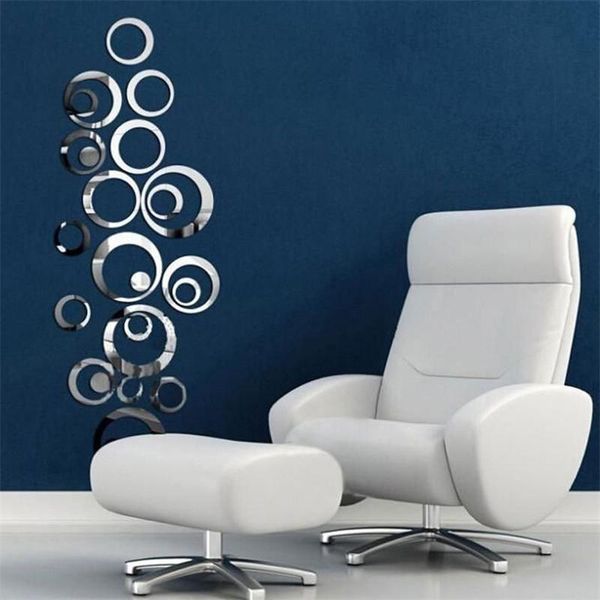 

wall stickers 24pcs circles 3d mirror sticker diy removable decal acrylic art