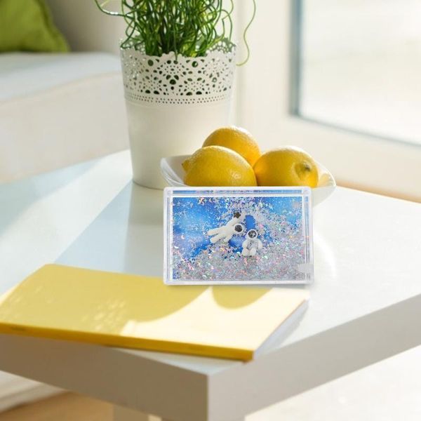 

frames 1pc astronaut quicksand liquid picture frame home romantic po blue