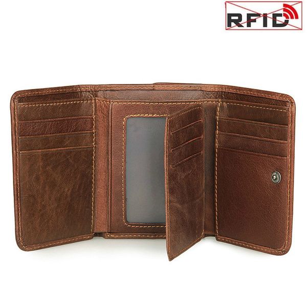 

man pocket purse business holder fold genuine leather anti theft wallets, Red;black
