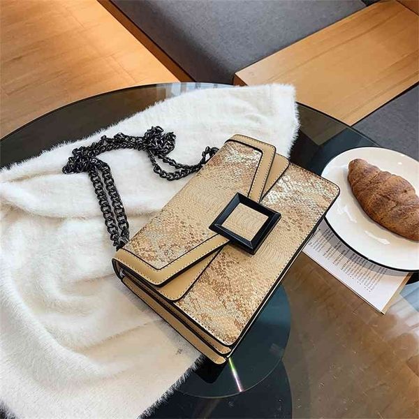 

western style small square 2021 fashion autumn and winter new popular women's slung single shoulder chain bag