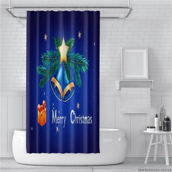 

merry christmas 3d shower curtains unique design polyester water proof bath curtain creative bathroom decoration