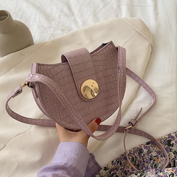 

crocodile pattern small 2021 fashion pu leather women's designer handbag travel shoulder armpit bags