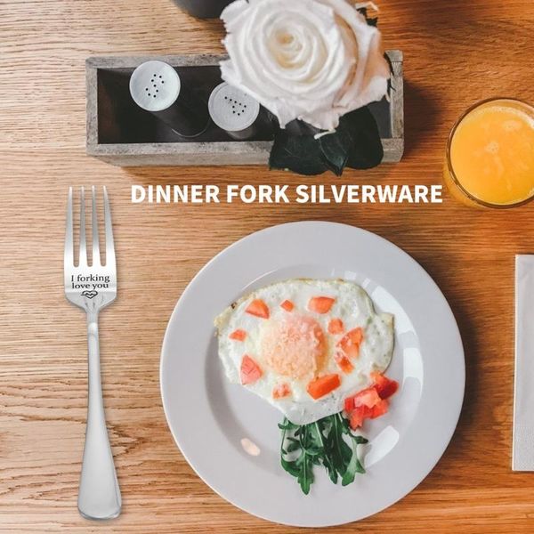 

1pcs stainless steel fork dinnerware silverware for home kitchen mirror cake dessert fruit toothpick steak forks
