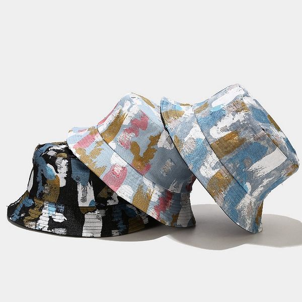 

men's and women's hip hop street graffiti double face basin hat