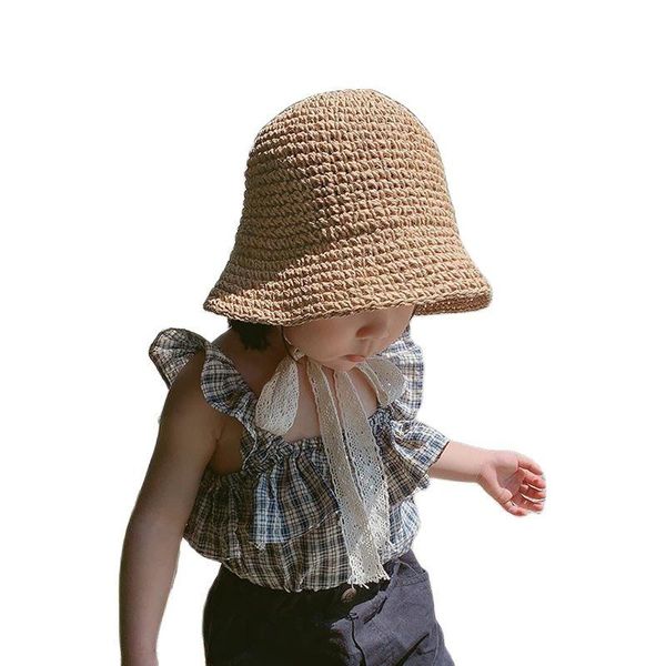 

wide brim hats children's summer beach sun cute hat morden trend, Blue;gray