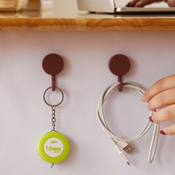 

10pcs cute creative sticker hook punch wall seamless key placement classification hooks & rails
