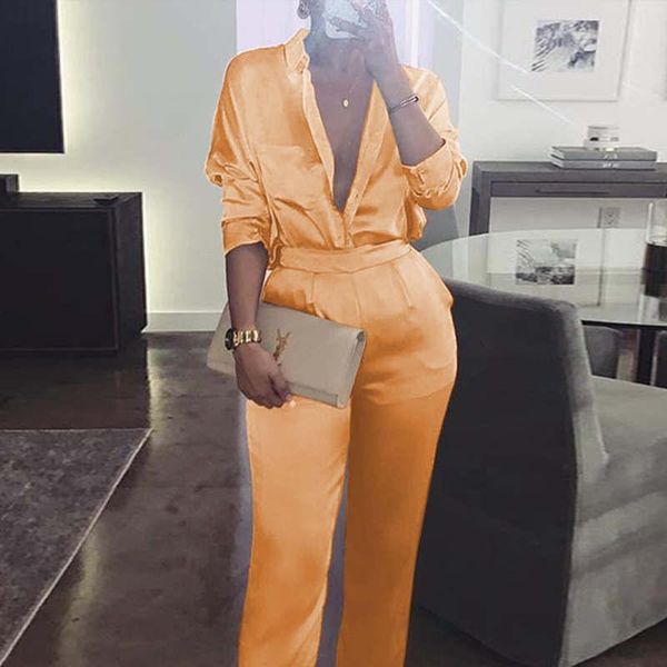 

women's jumpsuits & rompers long sleeve yellow jumpsuit women summer belt bodycon female elegant party overalls jump suit, Black;white